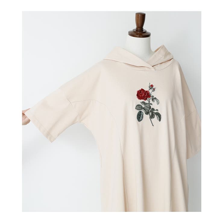 somari imagination冷感フラワー刺繍フードワンピース  | osharewalker | 詳細画像16