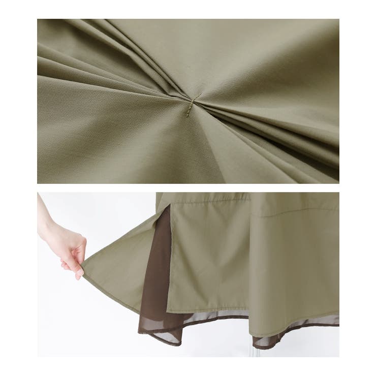 kOhAKU異素材タックシャツワンピース | osharewalker | 詳細画像16 