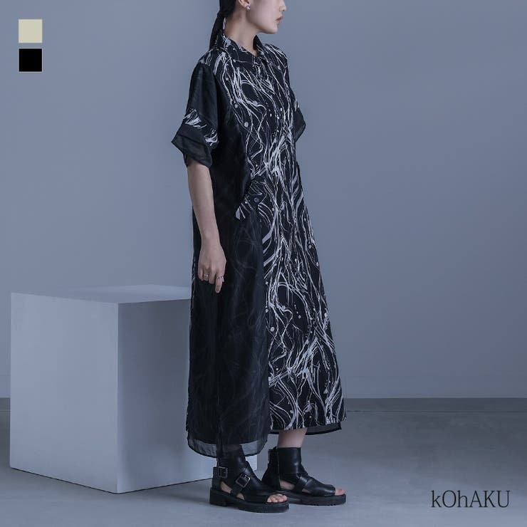 kOhAKUシアードッキングシャツワンピース | osharewalker | 詳細画像1 