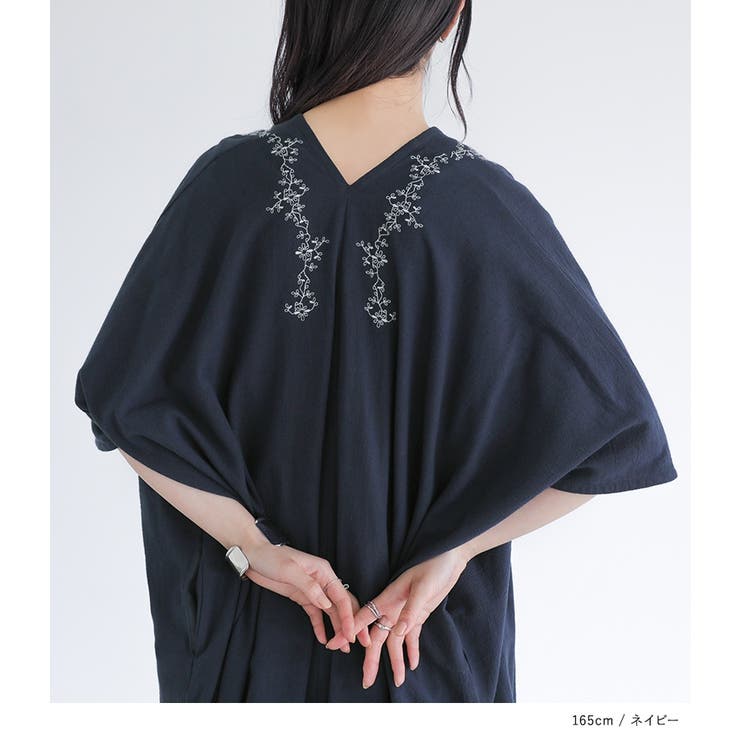 somari imaginationカットワーク刺繍カフタンワンピース | osharewalker | 詳細画像11 