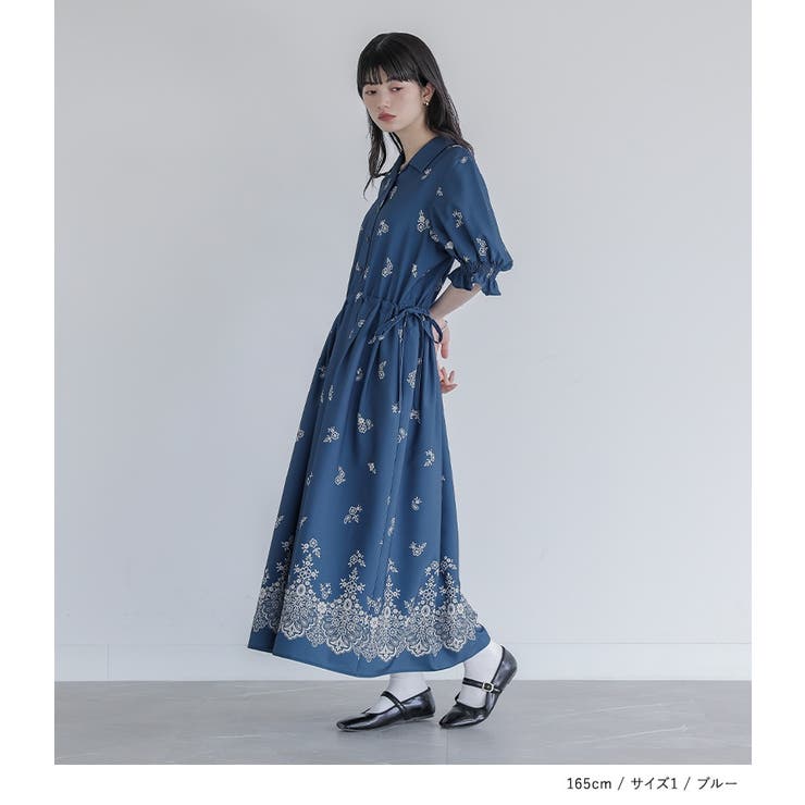 somari imagination花柄プリント半袖ワンピース [品番