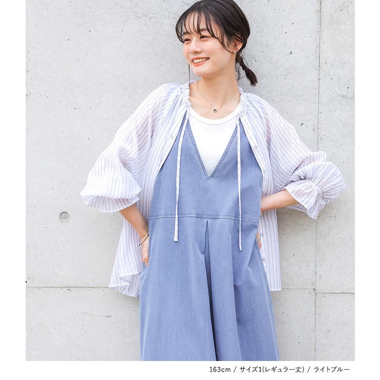 n'OrLABEL接触冷感ジャージーデニムジャンパースカート  | osharewalker | 詳細画像10 