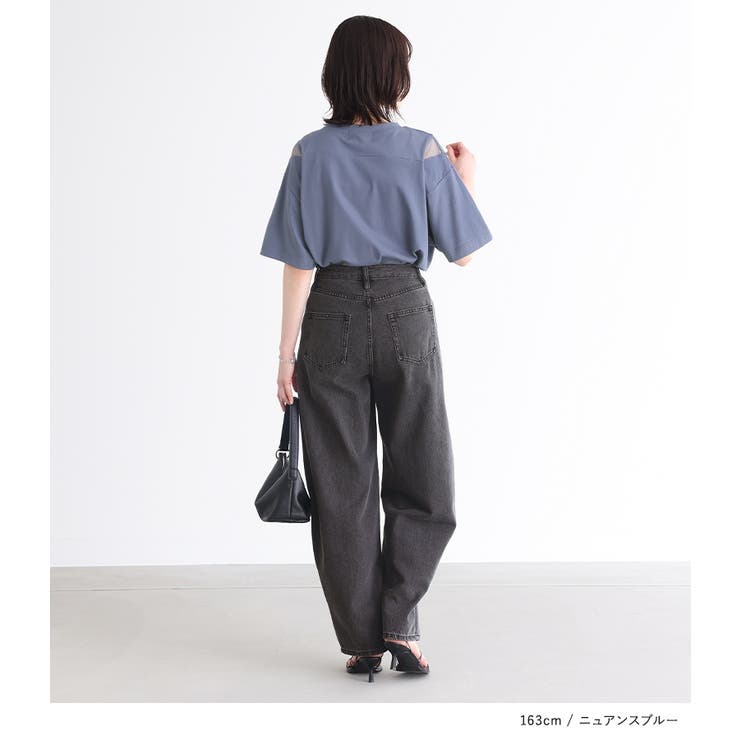 n'OrLABELショルダーメッシュ切替Tシャツ | osharewalker | 詳細画像14 