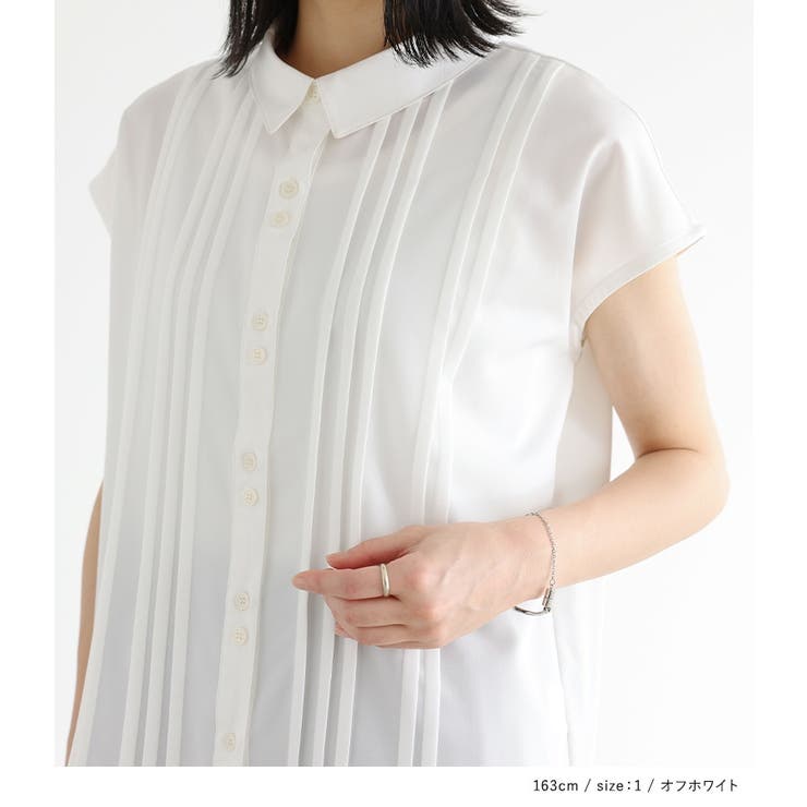 n'OrLABELピンタックフレンチスリーブブラウス[品番
