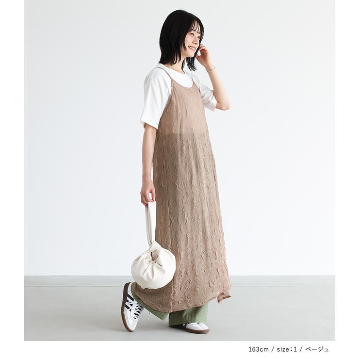 n'OrLABEL冷感Tシャツ＆キャミワンピセット[品番：MITW0017413