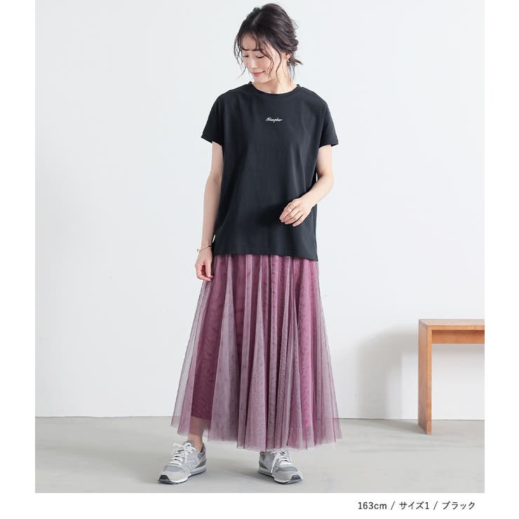 n'OrLABEL冷感キープフレンチスリーブ刺繍カットソー | osharewalker | 詳細画像3 