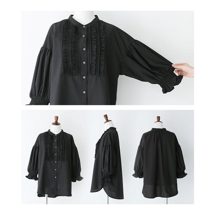 somari imagination7分袖フリルピンタックブラウス | osharewalker | 詳細画像14 