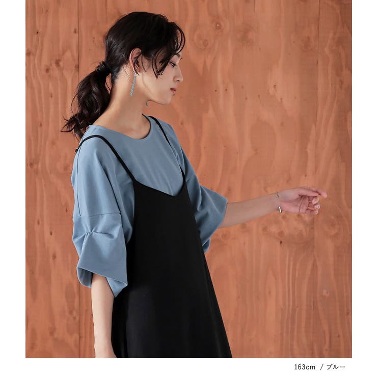 n'OrLABEL多機能袖タックTシャツ | osharewalker | 詳細画像13 