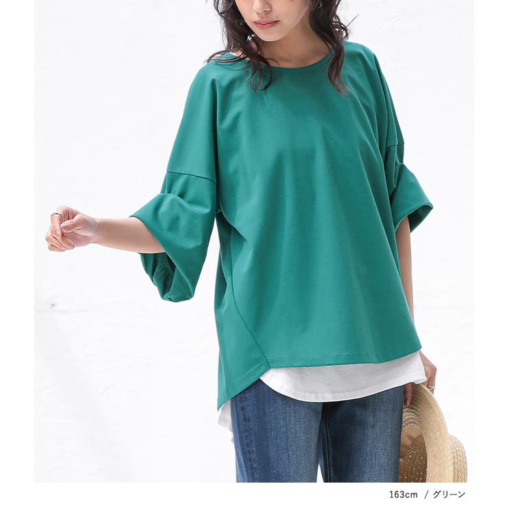 n'OrLABEL多機能袖タックTシャツ | osharewalker | 詳細画像16 