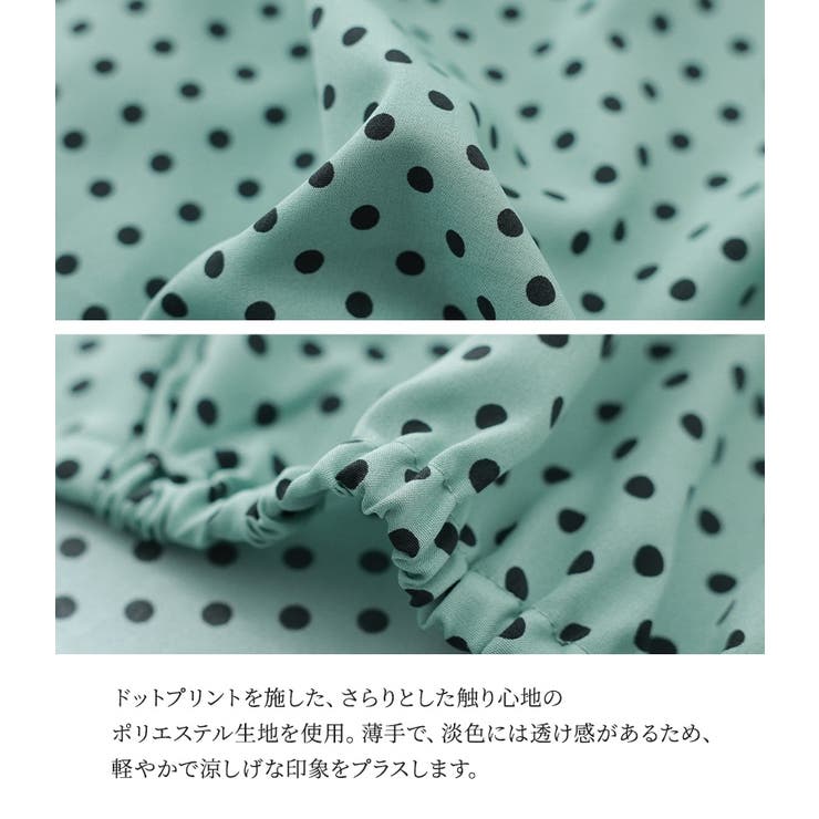 n'OrLABEL裾ギャザードットブラウス | osharewalker | 詳細画像5 