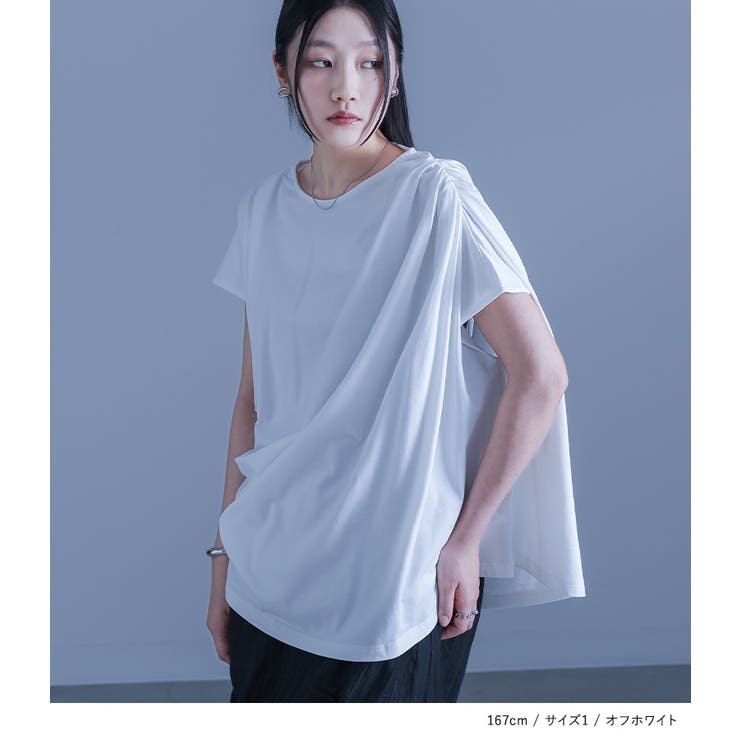 kOhAKUフレンチスリーブドレープカットソー | osharewalker | 詳細画像6 