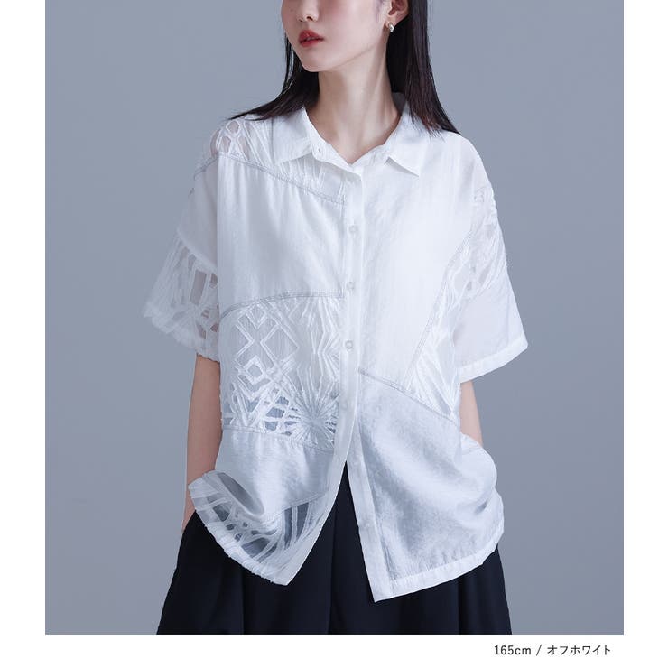 kOhAKUシアー切替シャツ | osharewalker | 詳細画像10 