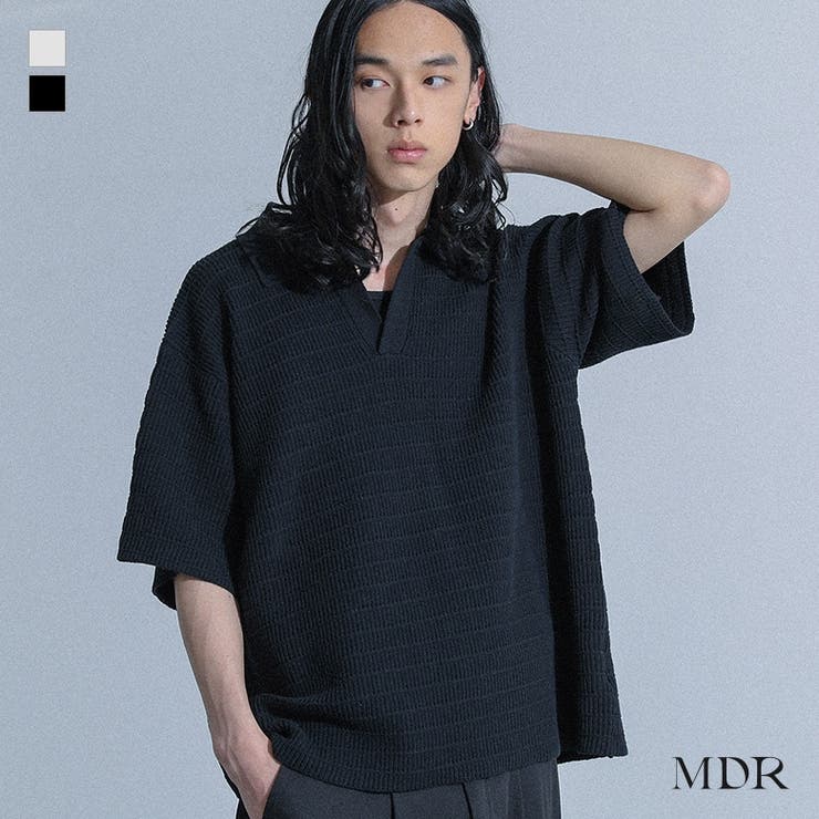 MDRスキッパーニットポロ [品番：MITW0018108]｜osharewalker