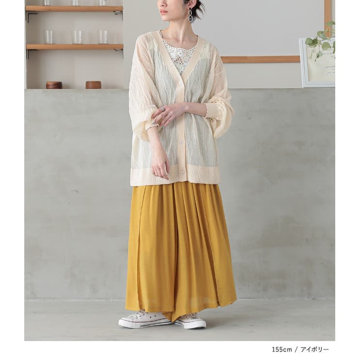 n'OrLABELウェーブジャカードシアーカーディガン | osharewalker | 詳細画像12 