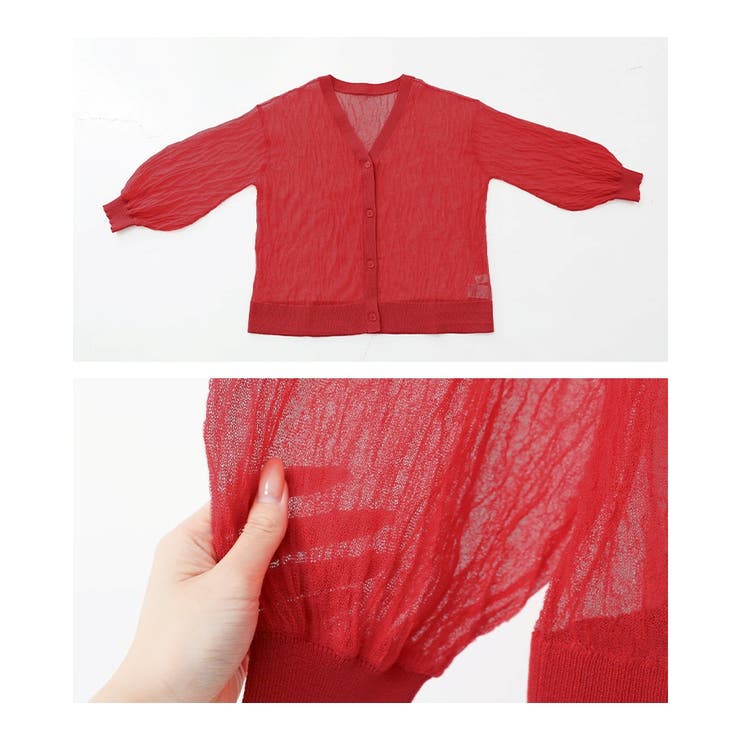 n'OrLABELウェーブジャカードシアーカーディガン | osharewalker | 詳細画像18 