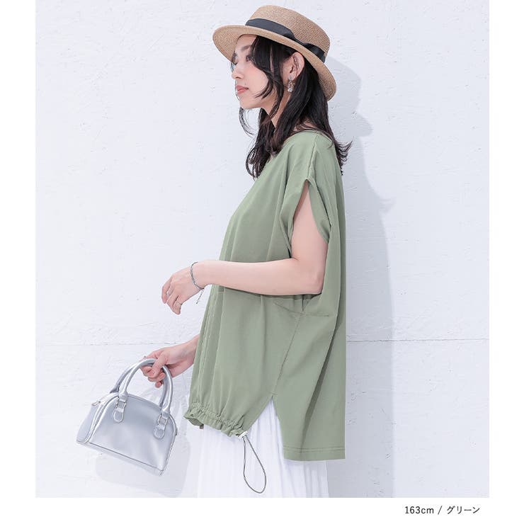 n'OrLABEL汗じみ防止ドロストカットソー | osharewalker | 詳細画像8 