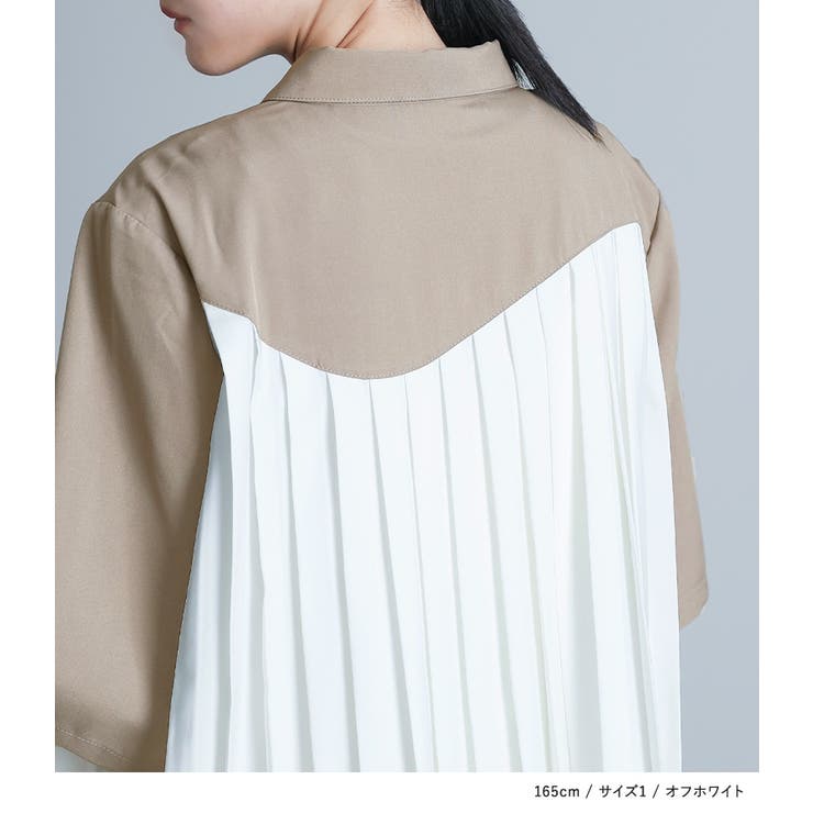 kOhAKUカーブ切替プリーツシャツ | osharewalker | 詳細画像15 