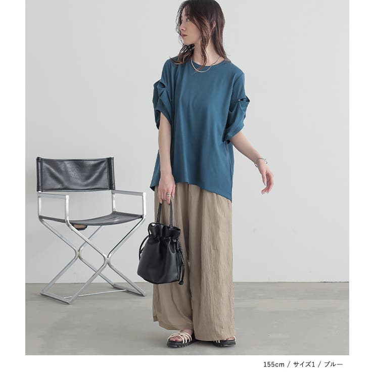 n'OrLABELスラッシュ開きドレープカットソー | osharewalker | 詳細画像12 