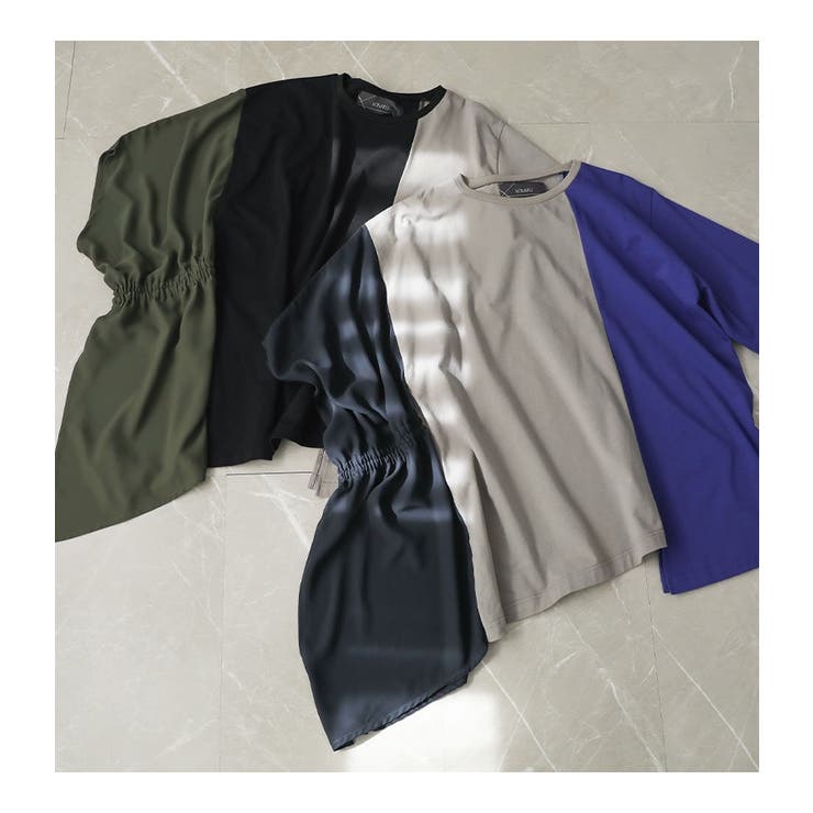 kOhAKUシフォンシャーリングアシメカットソー | osharewalker | 詳細画像16 