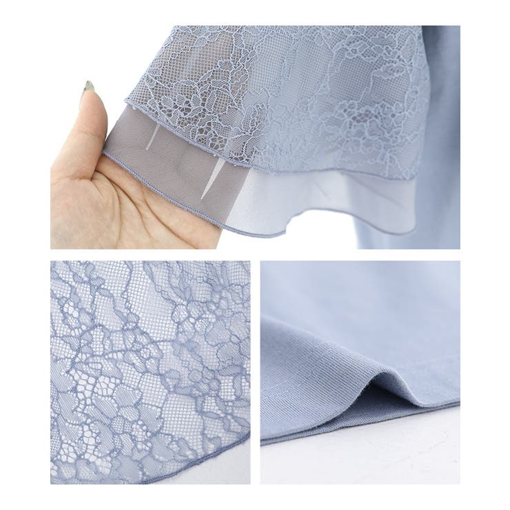 n'OrLABEL汗じみ防止ひらりレース袖カットソー  | osharewalker | 詳細画像16 