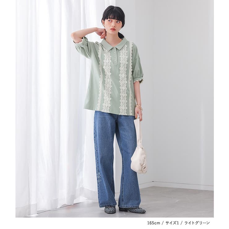 somari imaginationレースデザインポロシャツ | osharewalker | 詳細画像9 