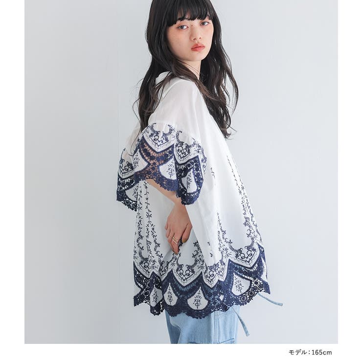 somari imagination配色刺繍ブラウス | osharewalker | 詳細画像8 