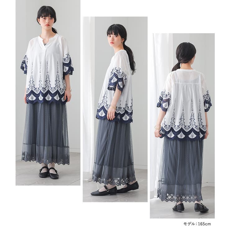 somari imagination配色刺繍ブラウス | osharewalker | 詳細画像12 