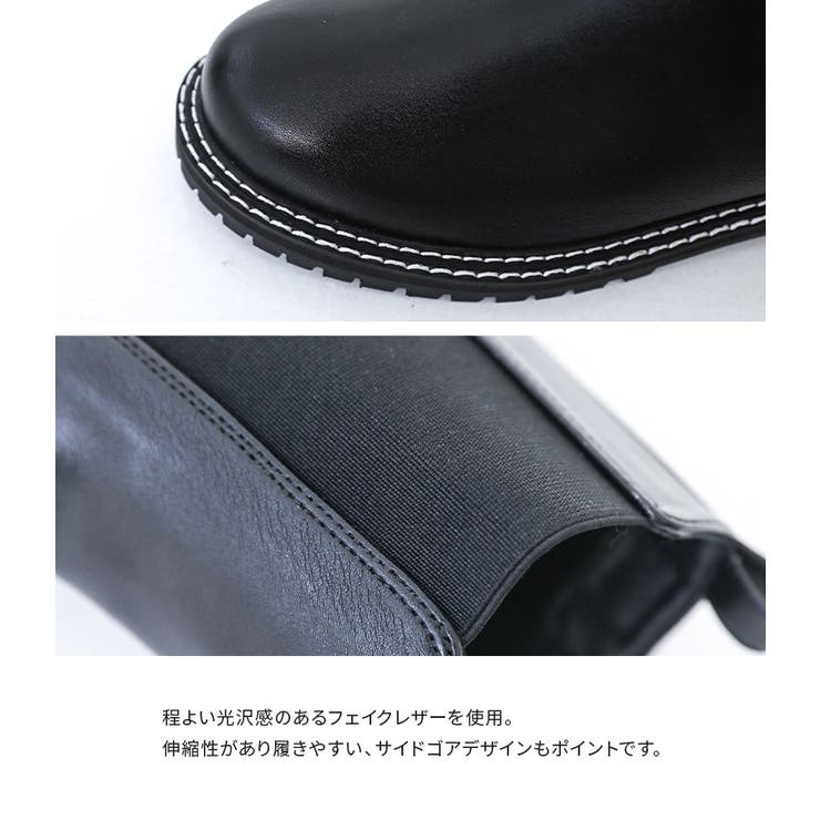 n'OrLABELダブルステッチミドルブーツ | osharewalker | 詳細画像4 