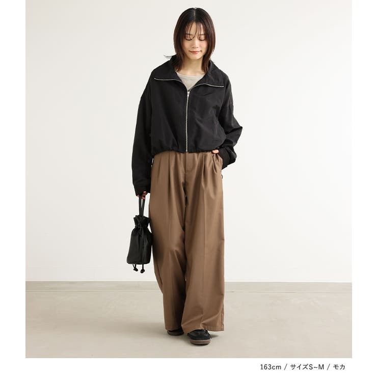 n'OrLABELベルト付きハイウエストタックワイドパンツ  | osharewalker | 詳細画像9 