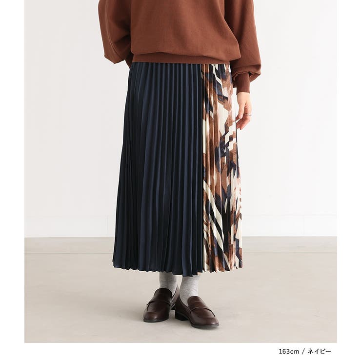 n'OrLABEL切り替えプリーツスカート | osharewalker | 詳細画像3 