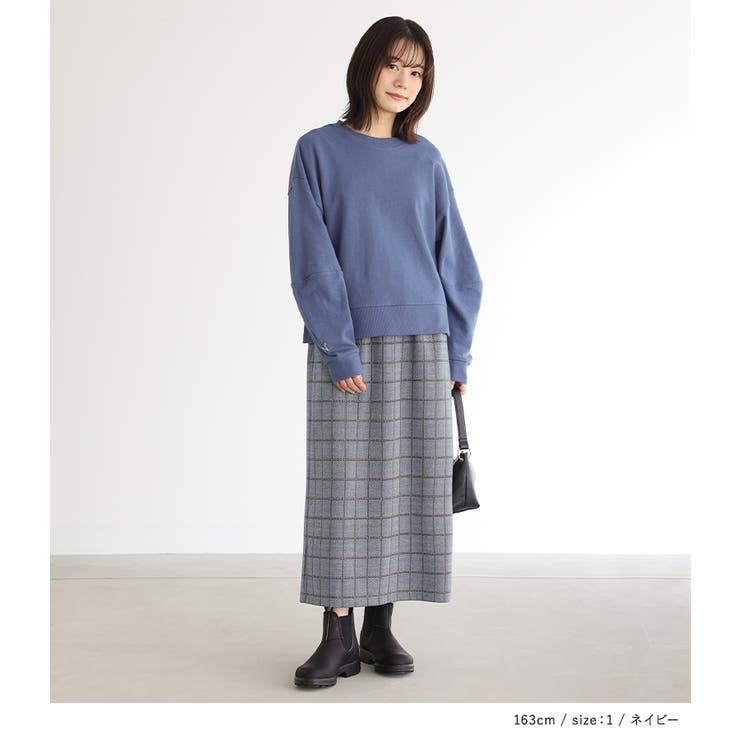 n'OrLABELヘリンボーンチェック柄ナロースカート | osharewalker | 詳細画像8 
