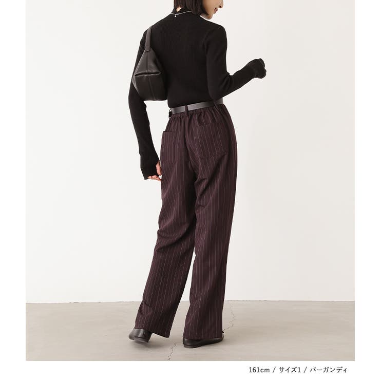 n'OrLABELピンストライプストレートパンツ | osharewalker | 詳細画像8 