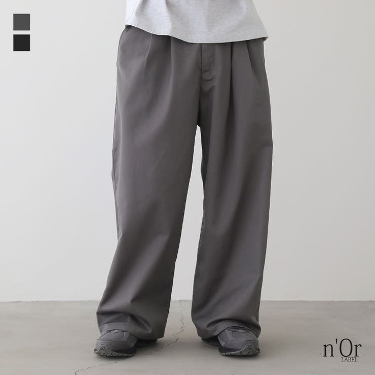 激安通販 n'OrLABELメンズツイルワイドパンツ[品番：MITW0017533 パンツ