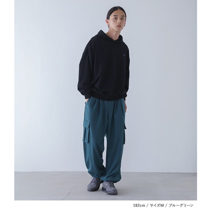 パンツ ズボン Mサイズ 緑 グリーン 茶色い 無地 レーヨン メンズ