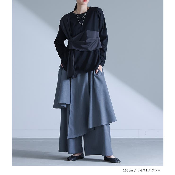 kOhAKUアシンメトリーレイヤーパンツ  | osharewalker | 詳細画像5 