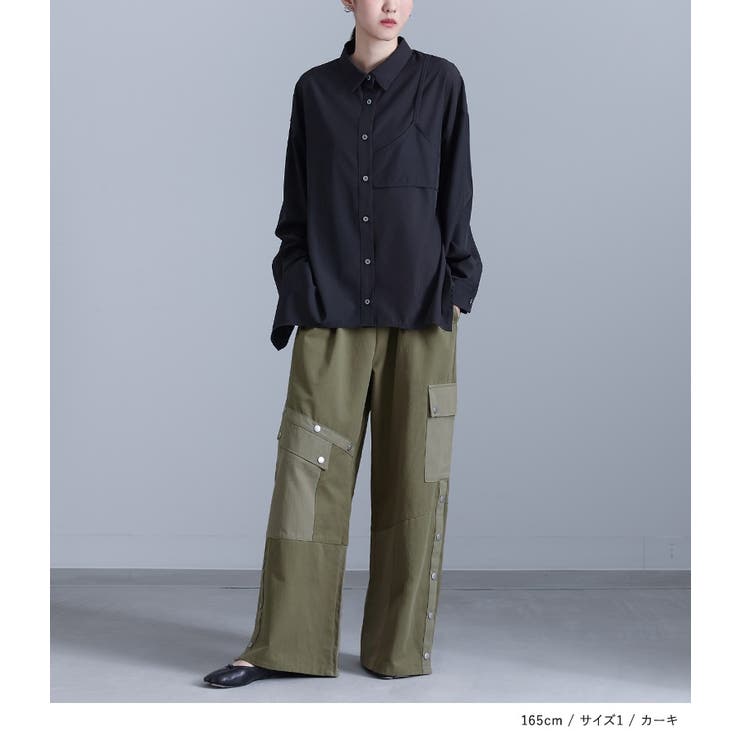 kOhAKU配色切替カーゴパンツ [品番：MITW0018348]｜osharewalker