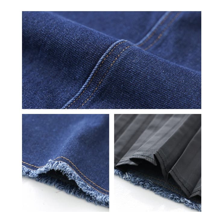 kOhAKU異素材プリーツ×デニムスカート  | osharewalker | 詳細画像15 