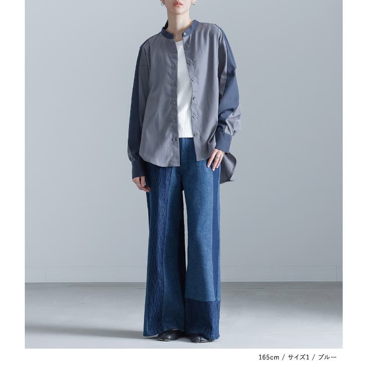 kOhAKU柄配色切替デニムパンツ  | osharewalker | 詳細画像9 