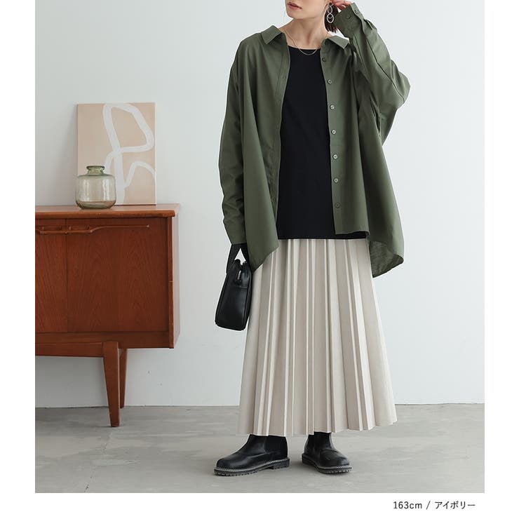 n'OrLABELフェイクスエードランダムプリーツスカート  | osharewalker | 詳細画像7 