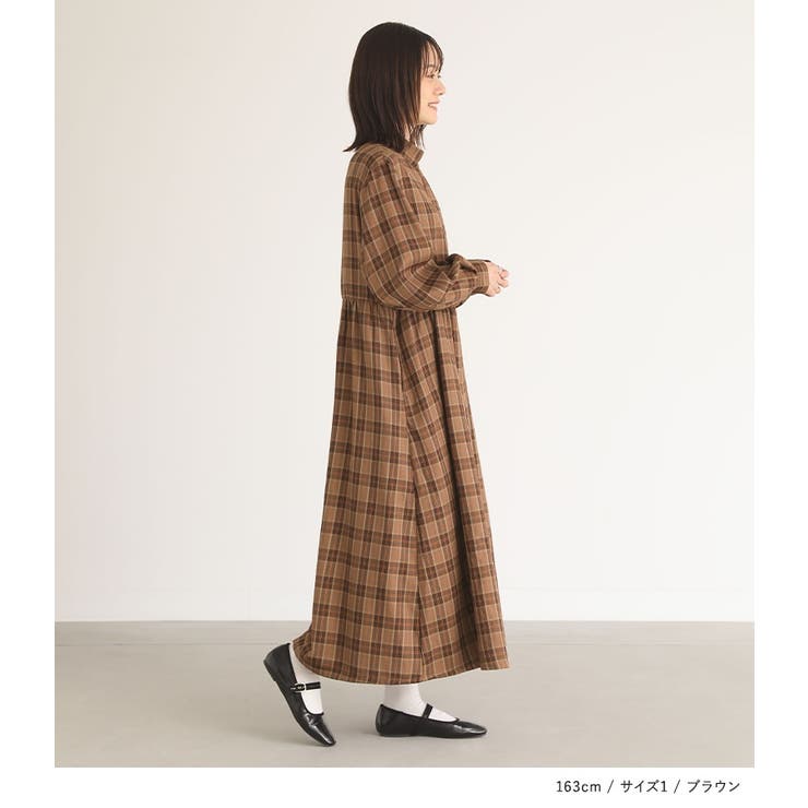 n'OrLABELタブ付きチェックワンピース | osharewalker | 詳細画像6 