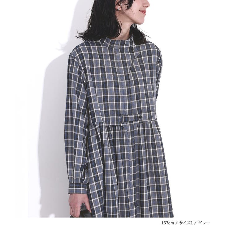 n'OrLABELタブ付きチェックワンピース | osharewalker | 詳細画像9 