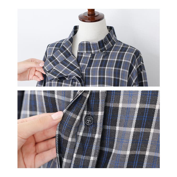 n'OrLABELタブ付きチェックワンピース | osharewalker | 詳細画像16 