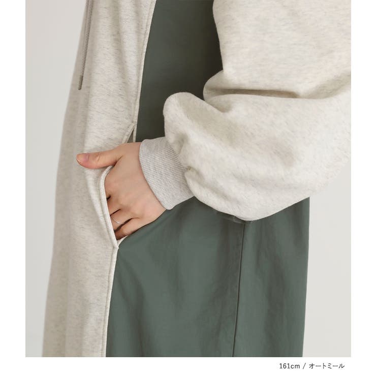 n'OrLABEL異素材配色スウェットワンピース[品番：MITW0017517