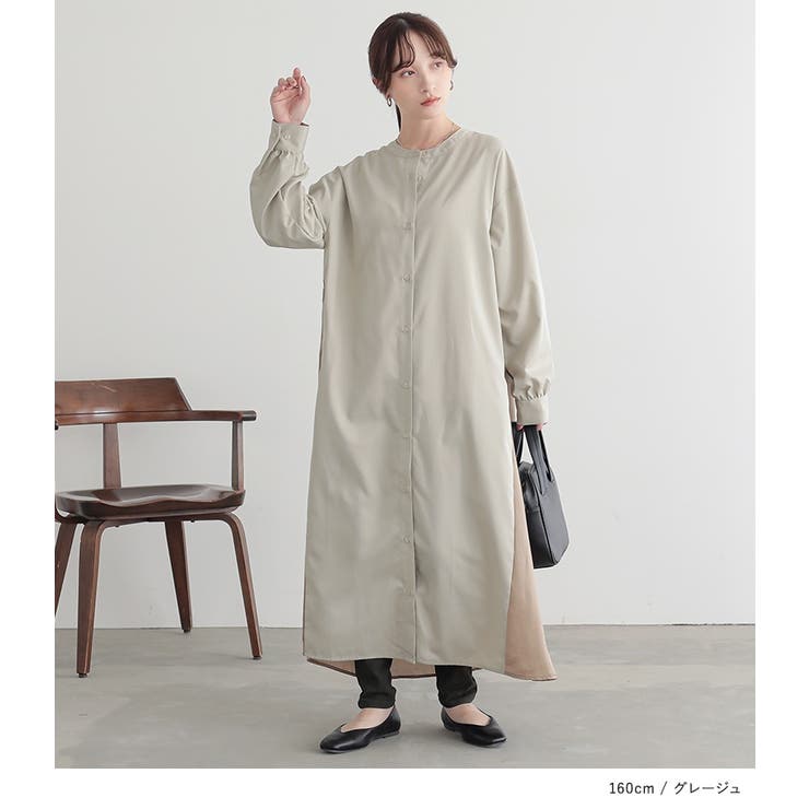 n'OrLABEL異素材ギャザーシャツワンピース  | osharewalker | 詳細画像2 