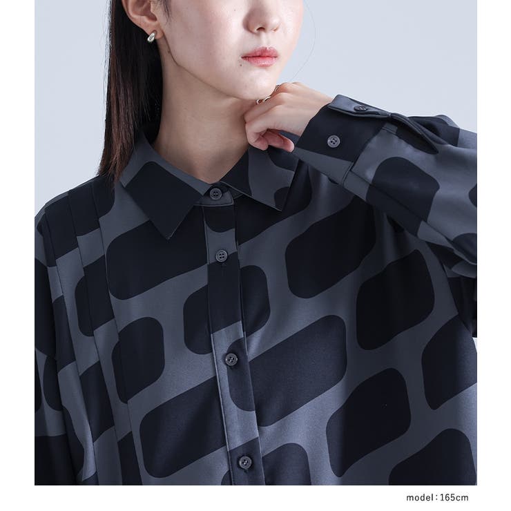 kOhAKUスクエアプリントシャツワンピース  | osharewalker | 詳細画像6 