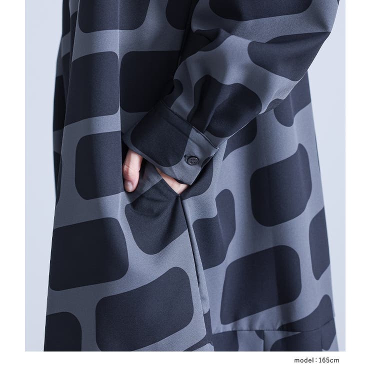 kOhAKUスクエアプリントシャツワンピース  | osharewalker | 詳細画像13 