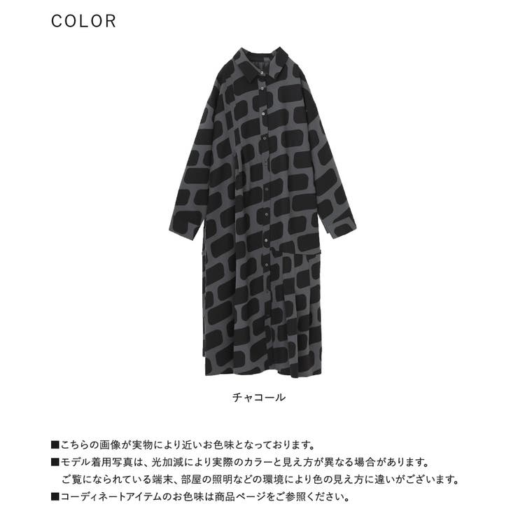 kOhAKUスクエアプリントシャツワンピース  | osharewalker | 詳細画像18 