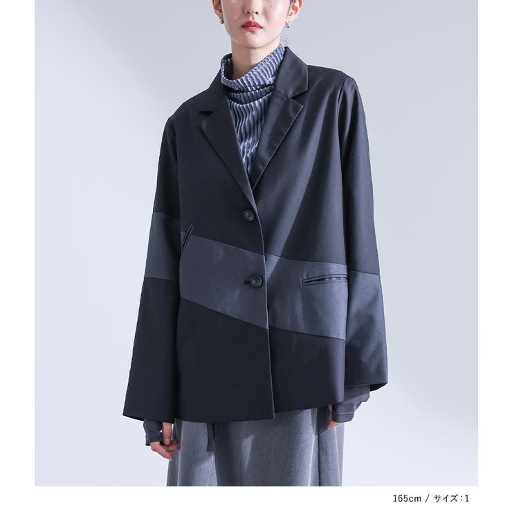 kOhAKU配色切替テーラードジャケット  | osharewalker | 詳細画像3 
