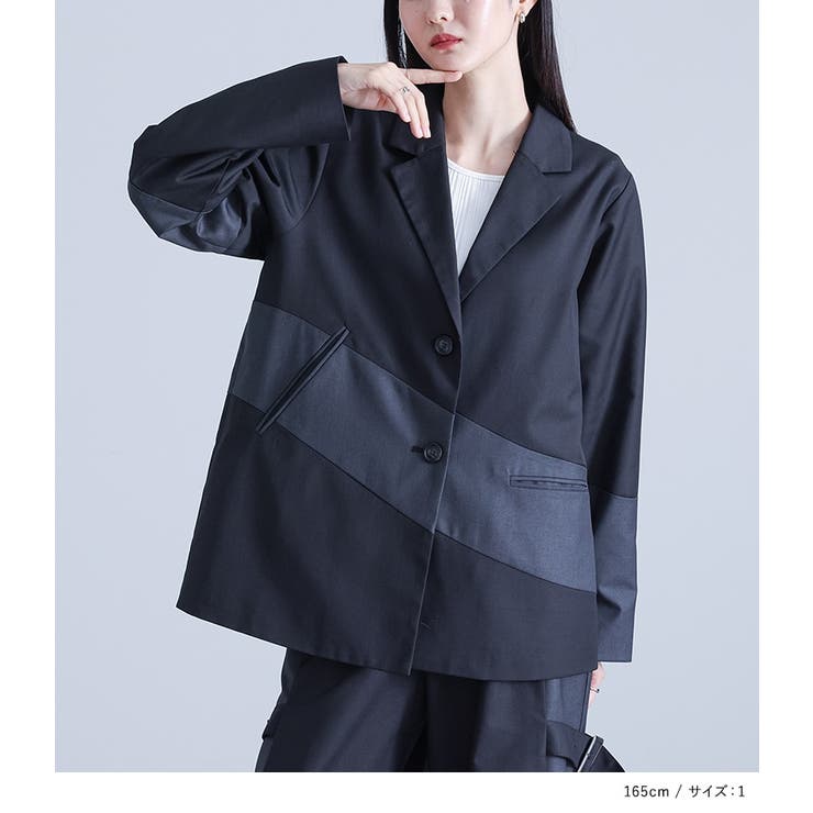 kOhAKU配色切替テーラードジャケット  | osharewalker | 詳細画像8 