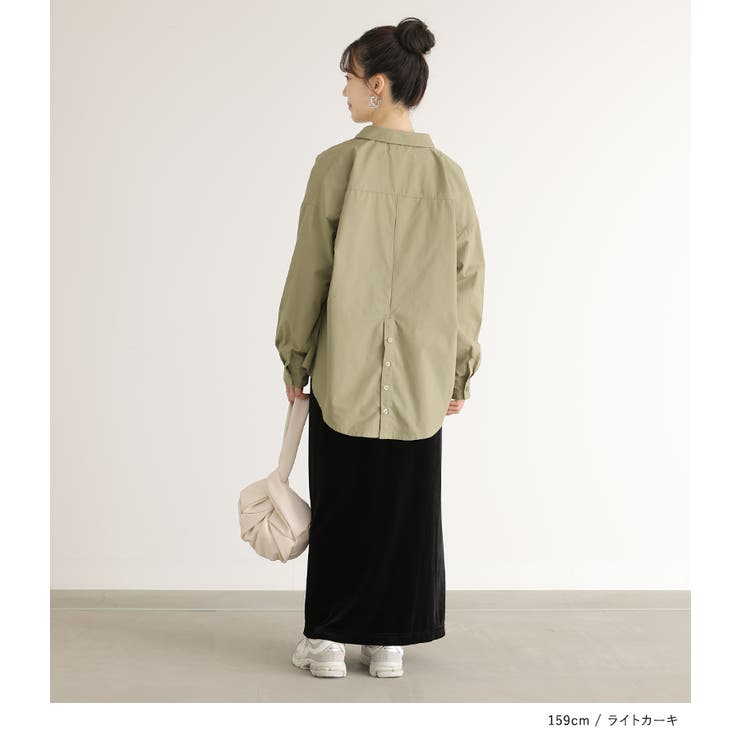 n'OrLABELバックボタンスリットシャツ[品番:MITW0017446 n'OrLABELバックボタンスリットシャツ[品番:MITW0017446